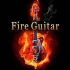 Stylish Theme Fire Guitar आइकन