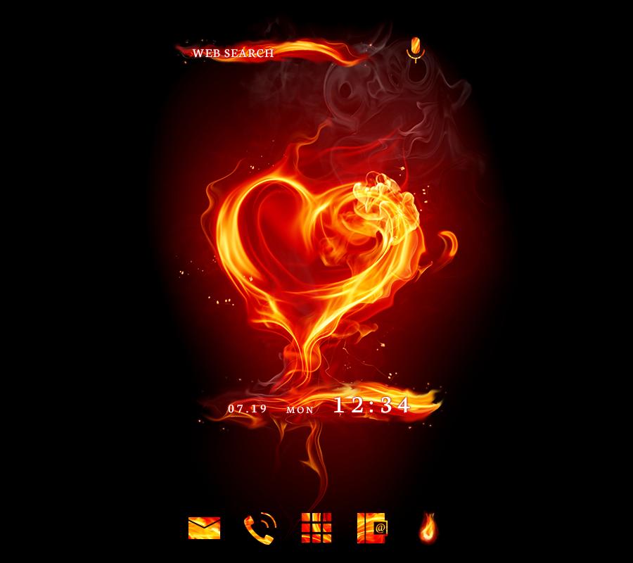 Android 用の スタイリッシュ壁紙アイコン Fire Love 無料 Apk を