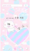 Cute Theme Fluffy Love Affiche