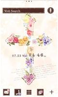 Cute Theme-Floral Cross- Affiche