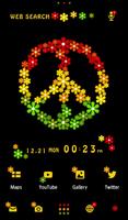 Reggae wallpaper-Peace Flowers โปสเตอร์