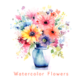 Watercolor Flowers Theme +HOME