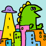 怪獣タウン ゆるかわ落書き風壁紙きせかえ simgesi