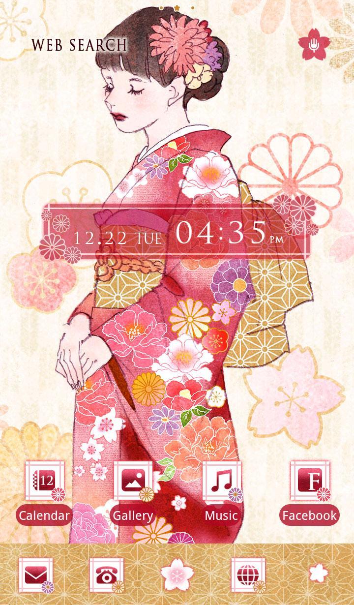 Android 用の 和風壁紙 Kimono Lady Apk をダウンロード