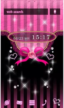 Android 用の 小悪魔壁紙 キラキラハート ストライプ Apk をダウンロード