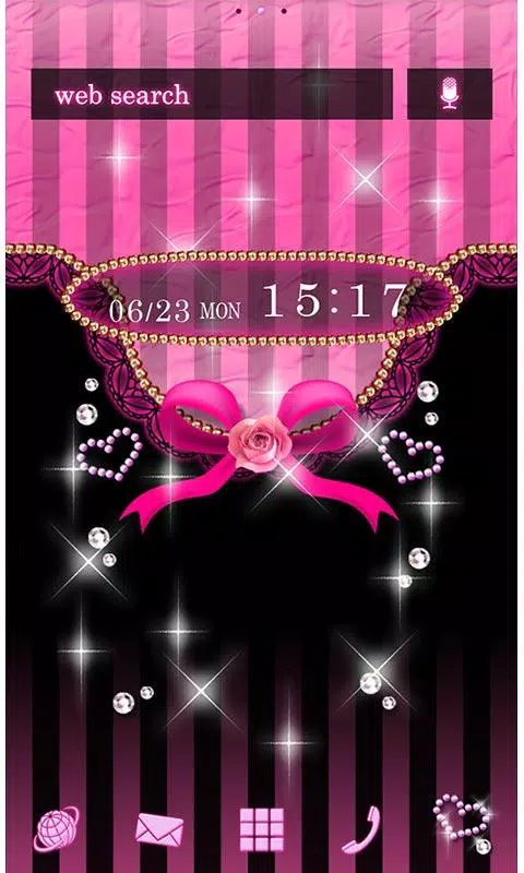 Android 用の 小悪魔壁紙 キラキラハート ストライプ Apk をダウンロード