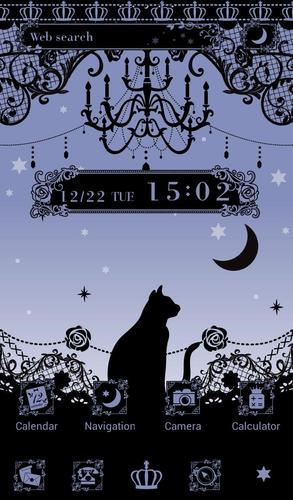 Android 用の ゴシック壁紙 星空と黒猫 Apk をダウンロード