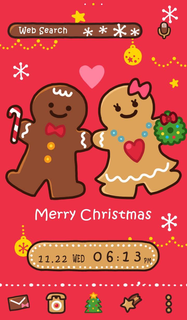 Android 用の クリスマス壁紙アイコン ハッピー ジンジャーマン 無料 Apk をダウンロード