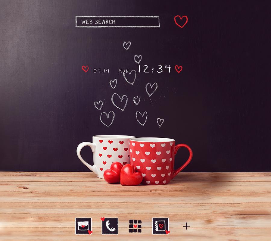 Android 用の かわいい壁紙アイコン ハート ペアカップ無料 Apk をダウンロード