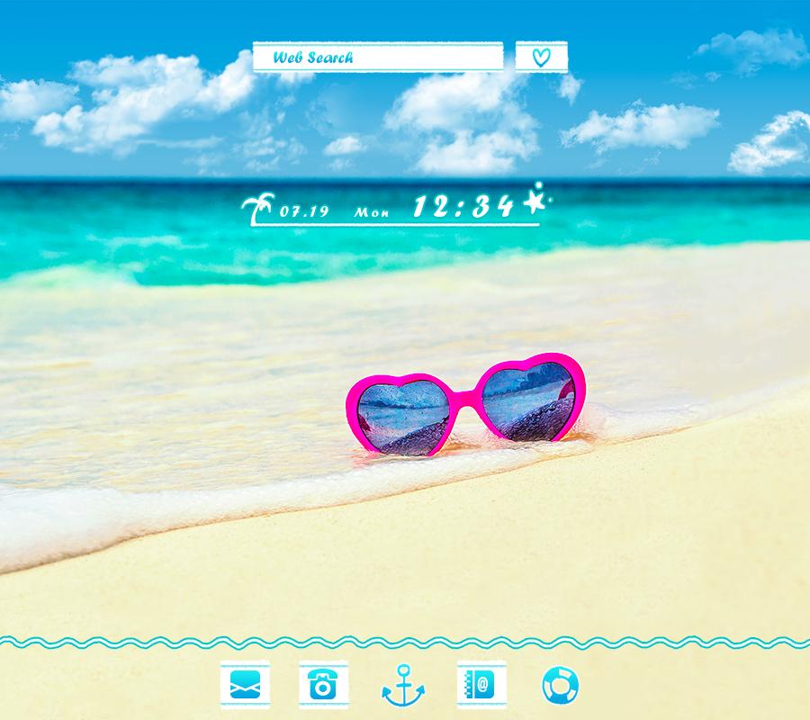 Android 用の 夏壁紙アイコン ハート オン ザ ビーチ 無料 Apk をダウンロード