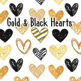 Gold & Black Hearts Theme icon