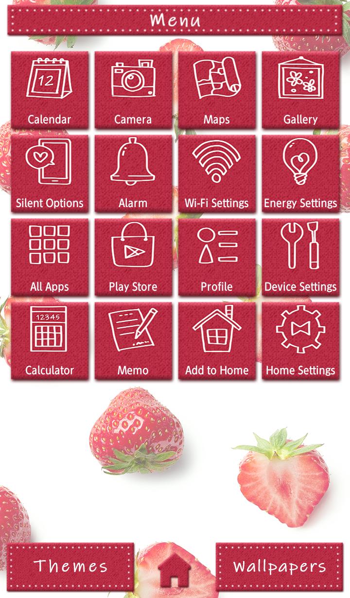 Android 用の かわいい壁紙アイコン イチゴドット 無料 Apk をダウンロード