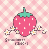 背景圖片／icon　草莓斜格紋