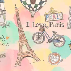 I Love Paris +HOMEテーマ アプリダウンロード