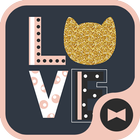 Fonds d'écran mignons　LOVE CAT icône