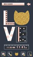 Cute Wallpaper LOVE CAT Theme-poster