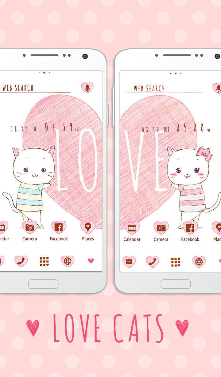 Android 用の 恋愛壁紙 Love Cats Home Apk をダウンロード