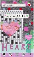 Collage Theme Crossword Heart poster