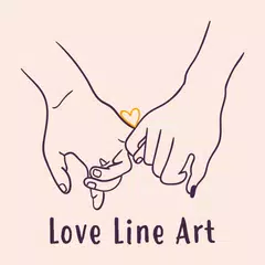 Descargar XAPK de Wallpaper Tema Love Line Art