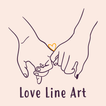 ”Wallpaper ธีม　Love Line Art