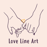 Симпатичные обои Love Line Art