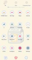 Adorable Milk Theme +HOME imagem de tela 2