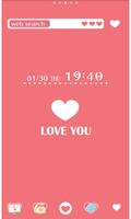 Heart Wallpaper LOVE YOU! Cartaz