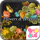 Flowers & Leopard Wallpaper أيقونة