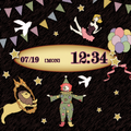 真夜中のサーカス 絵本風壁紙きせかえ