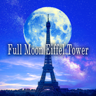Full Moon Eiffel Tower ikona