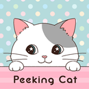 Peeking Cat Theme +HOME APK