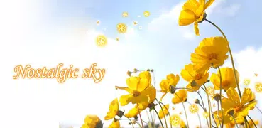 Nostalgic sky お花と空の壁紙きせかえ