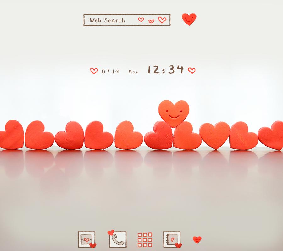 Android 用の かわいい壁紙アイコン 並んだハート 無料 Apk をダウンロード