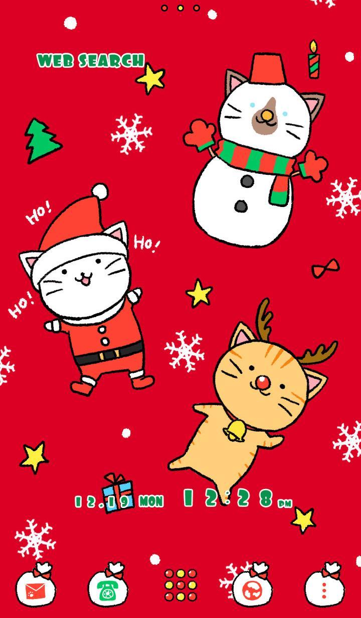 Android 用の かわいい壁紙アイコン 猫ちゃんのクリスマス 無料 Apk をダウンロード