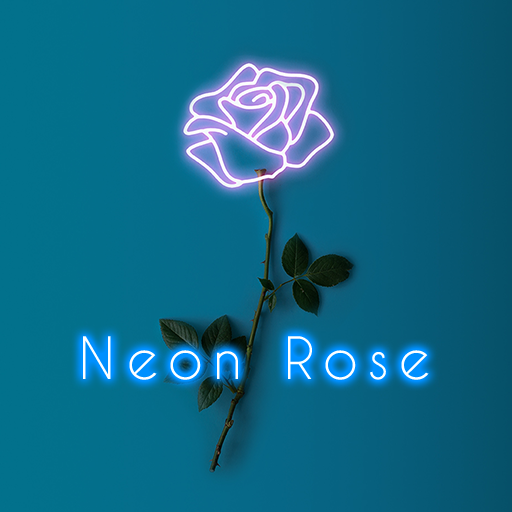 Wallpaper Tema Neon Rose