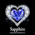 Sapphire-September Birthstone-icoon