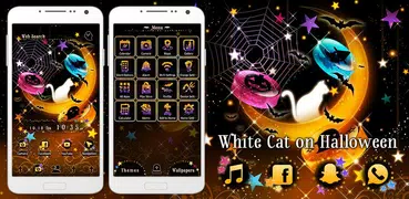 White Cat on Halloween +HOME