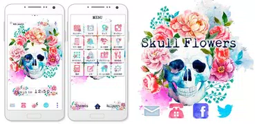 Skull Flowers Theme +HOME