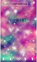 Galaxy Theme Pink Universe Affiche