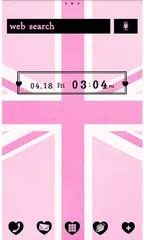 ピンク・ユニオンジャック +HOMEテーマ アプリダウンロード