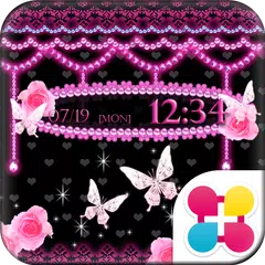 download 蝶の小悪魔壁紙 Pink×Black Butterfly APK