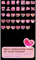 Cute Theme Lovely Pink Hearts capture d'écran 3