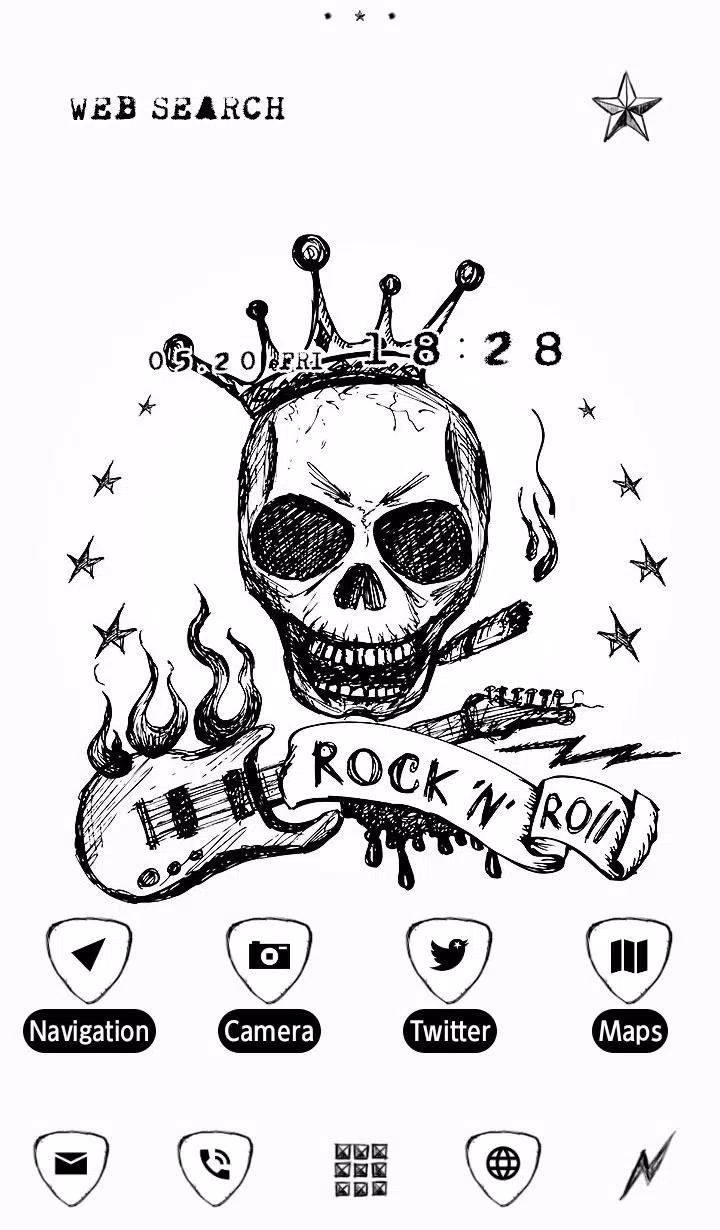 Android向けのスカル壁紙 Rock N Roll Apkをダウンロードしましょう