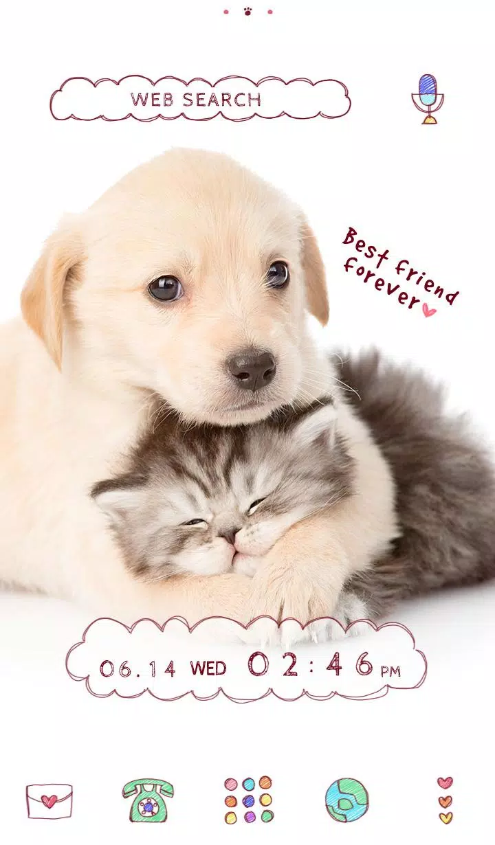 Android向けのかわいい動物 壁紙アイコン レトリバーの子犬と子猫 Apkをダウンロードしましょう