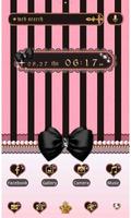 Cute Theme Ribbons and Stripes Affiche