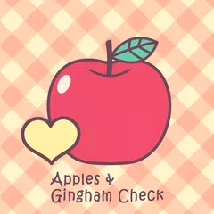 りんごギンガムチェック +HOMEテーマ アプリダウンロード