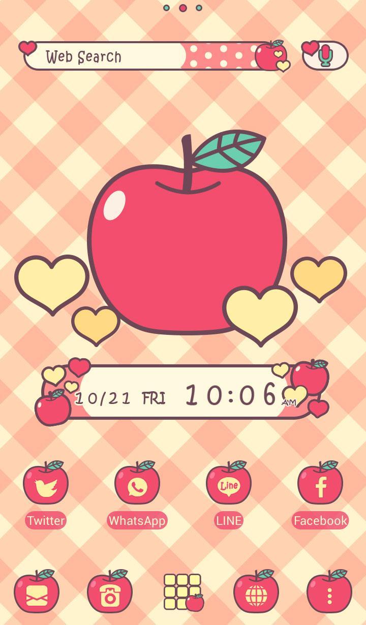 Android 用の りんごギンガムチェック 壁紙 アイコン Apk をダウンロード