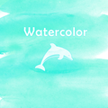 Dolphin Wallpaper-Watercolor-