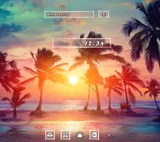 Tropical Beach Sunset-poster