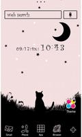 Cute Wallpaper Moonlight Cat Affiche